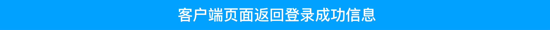 客户端页面返回登录成功信息